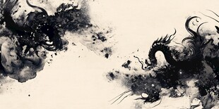 水墨龙背景