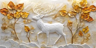浮雕立体麋鹿