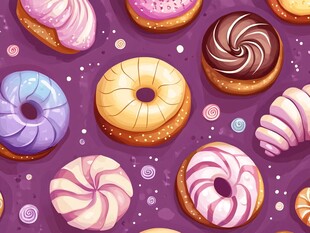 甜甜圈插画