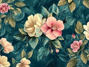 手绘花卉墙纸