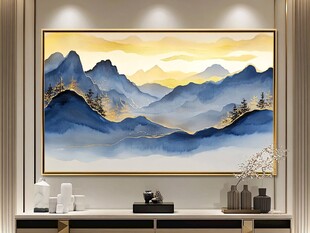 金线山脉客厅背景