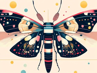 蝴蝶卡通装饰画