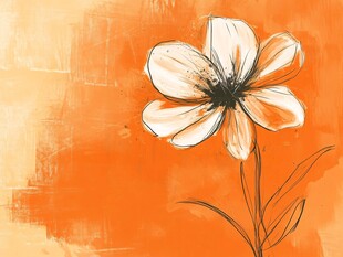 简约现代花卉油画