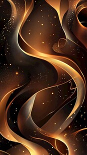 流光渐变金色炫酷飘带