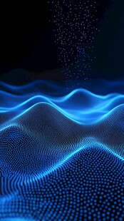 蓝色弯曲唯美科技