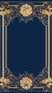 欧式花纹蓝色背板