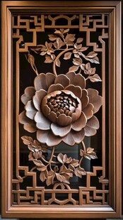 中式木雕花