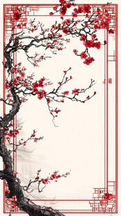 古风古典梅花背景