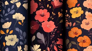 卡通印花花卉壁纸