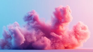 云雾般的粉色虚幻