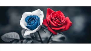 富贵蓝玫瑰红酒红色