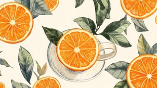 砂糖橘插画设计