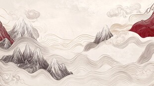 新中式金线山水