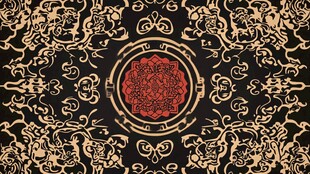 蒙古族喜图案设计金色