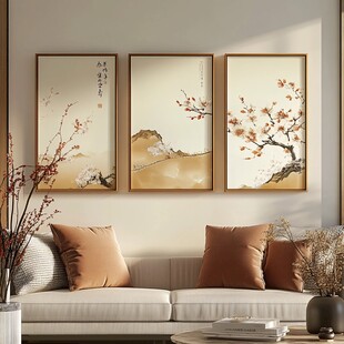 客厅装饰画梅花工笔画