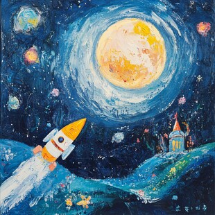 宇航员兔兔拍纸本