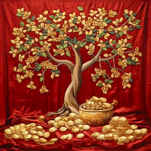 摇钱树装饰画