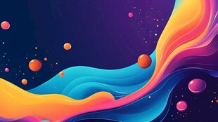 扁平流体风年会背景