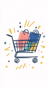 购物车插画