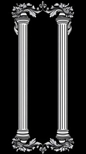 欧式花纹罗马柱