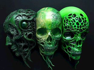 头颅装饰品摆放骷髅