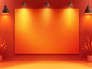 橙色会议渐变背景