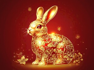 兔年红色壁纸