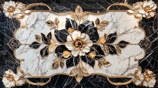 金属花卉背景墙