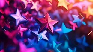 彩色星星背景图