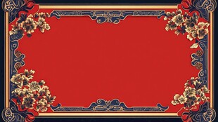 大气复古红金色