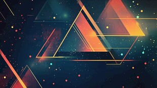 暖色几何科技kv