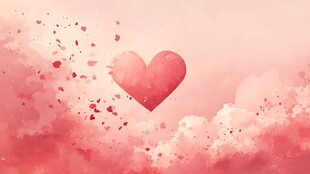 心动浪漫氛围背景