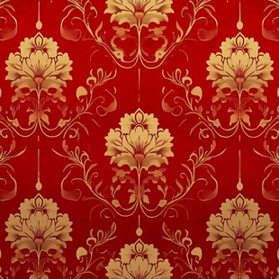 尊贵奢华红色花纹