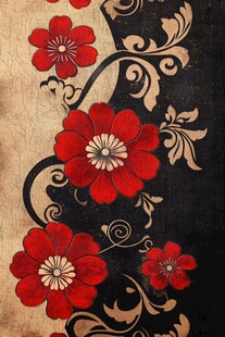 移门皮革刺绣花