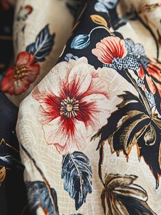 传统花型服装抱枕印花