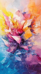 色块抽象抽象油画花