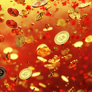 洒落的金币