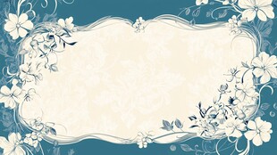 欧式花纹蓝色背板