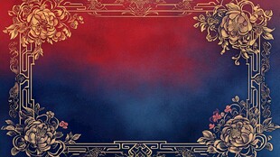 红蓝色婚礼背景