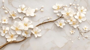 新中式花卉背景墙