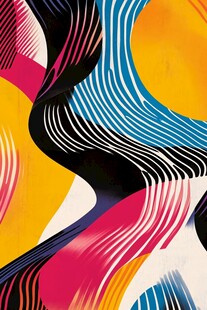 简洁大气拼色曲线纹理