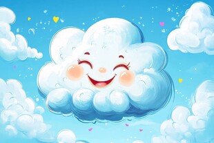 卡通云朵宝宝