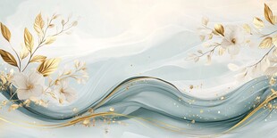 飘逸金线背景墙