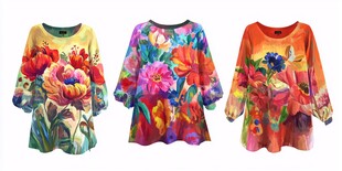 新款服装数码印花图