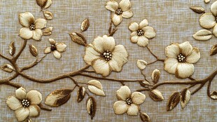 背景墙刺绣工艺