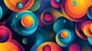 3d立体圈圈背景