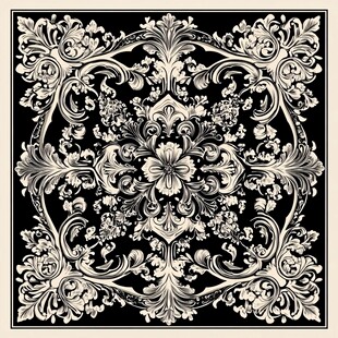 黑色欧式古典花纹