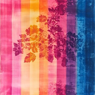 绚丽色彩背景印染花布