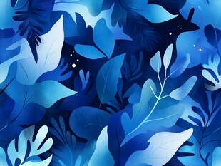 蓝色树叶底纹