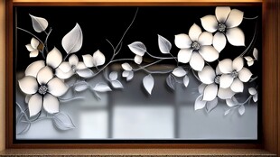 背景墙灰度图屏风图